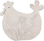 Clayre & Eef Figurina Gaina fier alb 15x6x14 cm (6Y5579)