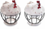 Decorer Set 2 cosuri decorative din metal si ceramica model Gaina 15x19 cm (A71.41.05)