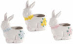 Decorer Set 3 Iepurasi Paste ceramica multicolora 14x9.5x15 cm (A72.14.08)