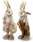 Decorer Set 2 figurine Iepurasi din fibre naturale si textil 21x15x58 cm (A58.03.20)