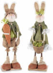 Decorer Set 2 figurine Iepurasi Paste din textil 11x7x37 cm (A56.39.78)