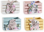 Decorer Set 4 cosulete Paste lemn 8.5x6.5x6.5 cm (A51.55.25)