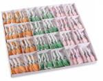 Decorer Set 72 figurine Iepurasi Paste lemn textil multicolor 2.5x6 cm (A51.57.50)