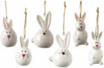 Decorer Set 6 Iepurasi suspendabili din ceramica 5x4x8 cm (A71.34.27)