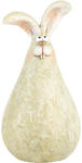 Clayre & Eef Figurina Iepuras Paste polirasina bej verde 9x16 cm (6PR5278)