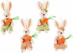 Decorer Set 4 figurine Iepurasi Paste textil multicolor 8x5x21 cm (A16.18.05)