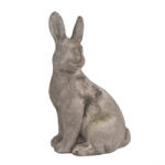 Clayre & Eef Figurina Iepuras Paste piatra gri 15x10x23 cm (6TE0565)