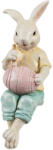 Clayre & Eef Figurina Iepuras Paste polirasina multicolora 7x5x14 cm (6PR4393)