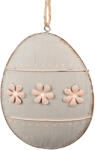 Clayre & Eef Set 2 Oua decorative Paste metal roz gri 10x2x8 cm (6Y5577)