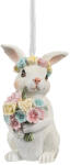 Clayre & Eef Figurina Iepuras Paste polirasina multicolora 5x5x8 cm (6PR4409)