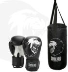 Super Pro Set Sac de Box si Manusi Super Pro Combat Gear Junior Negru Alb (SPKP170-90100) Sac de box