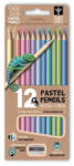 Ars Una Színes ceruza, ARS UNA, pasztell, 12 db-os + hegyező, háromszögletű (SZCAUP12)