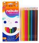 Nebulo Színes ceruza, NEBULO, 12 db-os, háromszögletű (SZCN12)