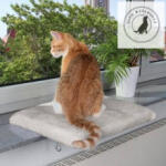 TRIXIE Resting Pad for Windowsills - ablakpárkány fekhely (világosszürke) macskák részére (51x36cm) (028-4328) - cleowebaruhaz