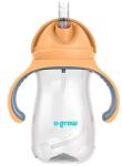 U-Grow Cana cu pai, tritan, orange, 300ml, U-Grow (UG-895OG)