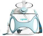 U-Grow Sticla din tritan cu pai si curea, blue, U-Grow (UG-733BL)