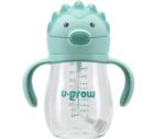 U-Grow Cana din tritan cu pai si manere pentru bebelusi U-Grow, 330 ml (UG03-SIP330)