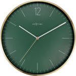 NeXtime Ceas de perete Essential Gold verde (3252GN)