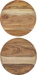 House Doctor Tăvi pentru servire House Doctor rotunde 17, 5 cm din lemn 2 buc (206972004) Tava
