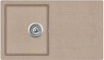 Evido Easy 45S gránit mosogató, 760 x 440 mm, avena, doboz nélkül, lefolyógarnitúrával (105981BK) - trikolor