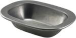 GenWare Rozsdamentes acél tál, stonewashed, magasság: 35 mm, hossz: 160 mm