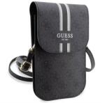 CG Mobile Guess Pu Quilted 4g Metal Logo Kézitáska Álló Univerzális, Vállpánt, Fekete