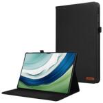 Gigapack Huawei Matepad Pro 12.2 Gigapack Tok Álló, Bőr Hatású Flip, Textil Hatás, Fekete