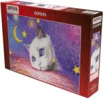 Nova Puzzle Puzzle Nova puzzle din 1000 piese - Pisica albă sub stele (41152) Puzzle
