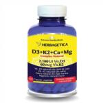 Herbagetica Complex natural D3+K2+Ca+Mg, 120 capsule, Herbagetica