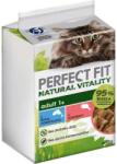 Perfect Fit Natural Vitality Adult 1+ 6x50g teljes értékű nedves eledel felnőtt macskáknak ivartalanítás után is, óceáni hal és lazac mártással
