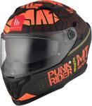 MT Helmets MT BRAKER SV PUNK RIDER B5 zárt bukósisak piros-fekete