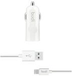 budi - 1 db USB autós töltő LED jelzővel+villámkábellel (BD062L)