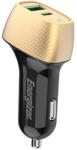Energizer Ultimate - USB-C és USB-A 38W PD + QC3.0 autós töltő arany/fekete (D38BG)