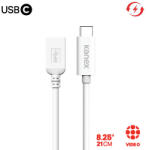 Kanex USB-C-USB adapter 21 cm fehér (KU3CA107I)
