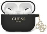 Guess Liquid Silicone Glitter Triangle Charm - AirPods Pro 2 tok fekete (GUAP2LECG4K)