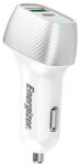 Energizer Ultimate - USB-C és USB-A 38W PD + QC3.0 autós töltő fehér/ezüst (D38WS)