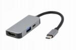 Gembird Usb Type-c 3AZ1BEN Többfunkciós Átalakító (usb Hub Hdmi Pd) (A-CM-COMBO3-02)