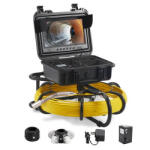VEVOR Ipari csőkamera 70m ⌀23mm 720p 9 LCD kijelző, 16 GB SD-kártya