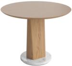 Bolia Gyökér tölgy alacsony oldalasztal 60 cm márvány talppal (03-134-10_00001)