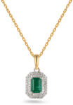 Heratis Forever Szemet gyönyörködtető smaragd medál 0, 47 ct gyémántokkal IZBR1392SP