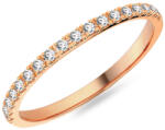  Női karikagyűrű laborban termesztett gyémántokkal 1, 5 mm, rózsaszín arany IZKR003R-F-LG
