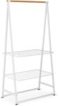 Brabantia Linn Clothes Rack Large ruhatartó állvány, 995x1900x570mm nagy méret, 2db állítható magasságú rácsos polc, bambusz rúd, acél váz, fehér - 118265 (118265)