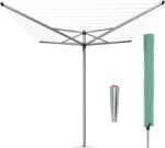 Brabantia Rotary Topspinner kerti ruhaszárító 50m, UV-álló, forgatható, D=45mm, rögzítése földbe szúrható fém konzollal, időjárásálló védőzsákkal, metál szürke - 310829 (310829) Ruhaszárító
