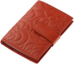 Sylvia Belmonte RO08 piros virág bőr női kártyatartó és pénztárca