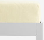 Goldea cearceaf de pat cu elastic din frotir - galben deschis 180 x 200 cm