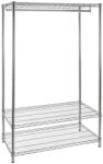 Bizzotto Raft 2 polite cu suport haine crom argintiu 90x45x180 cm (0721090) Raft