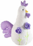 Decorer Figurina Gaina textil alb mov 22x11.5x31 cm (A16.14.25deco)