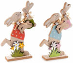 Decorer Set 2 figurine Iepurasi Paste lemn 15x4x24 cm (A51.57.54deco)