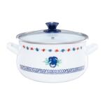 Emalia Olkusz Oala email cu capac 16cm, 2L, Kalina (35079)