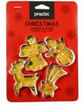 PRACTIC Set forme fursecuri, 4 piese, model Craciun, Practic (88441) Forma prajituri si ustensile pentru gatit